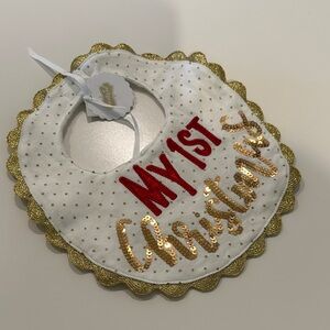 Mud Pie My 1st Christmas Baby Bib